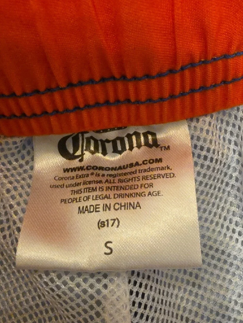 Corona Men’s Blue Orange Yellow Palm Sunset Swim Shorts